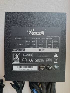 Rosewill Silentnight-500 500w - Power Supply 80 Plus Platinum Passive Fanless