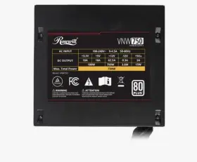 9-4.5a Rosewill Vnw750 750w Atx Power Supply 80 Plus 1 Fan Black 100-240v