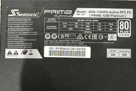 Ssr-1200pd Sea Sonic Ssr1200pd Seasonic Prime 120v Platinum Atx Power Supply 1200w