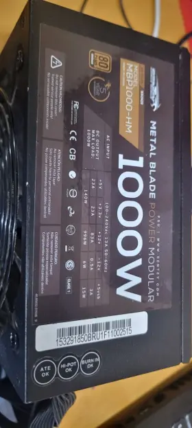 Mbp1000-hm Sentey Mbp1000hm Metal Blade 1000w Modular Power Supply