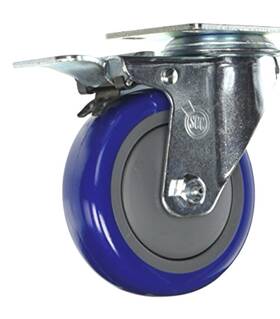 Service Caster B00w5lrxma 4 Pack Blue Swivel Brakes Inch