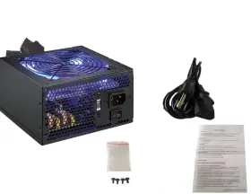 Shark Technology 897101000233 750 Watt Quiet 120mm Blue Led Fan Black Atx 12v 2.0 Psu With