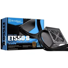 Et550-b Silverstone Technology 844761014513 550 Watt 80 Plus Bronze Atx Psu With Flat Black Cables Power Supply