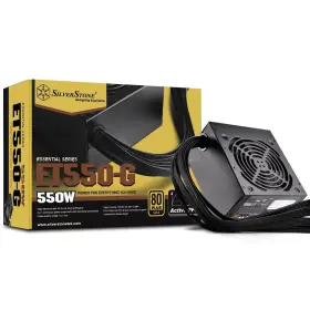 Silverstone Technology 844761015305 Tek 550w 80 Plus Gold Fixed Cable Power Supply With Flat Black Ca