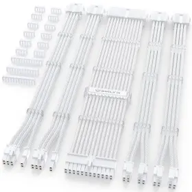 Ex-w5 Sirlyr Psu Cable Extension Kit Bright White Sleeved Pc Cables Extensions 24pin Atx X