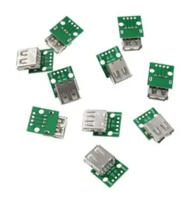 Usbfsbba-10 Sjzbin Usb 2.0 Breakout Board Adapter 10pcs Type A Female Socket