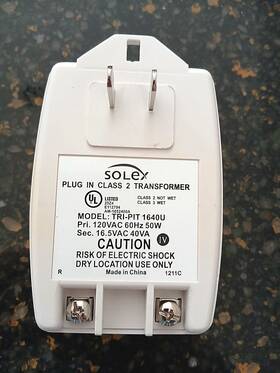 Solex 1640u Tri-pit 16.5v 40va 120vac 50w Power Supply -free Shipping