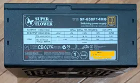 Sf-650f14mg Super Flower Sf650f14mg 650w Power Supply Atx No Cables 80 Gold Modular