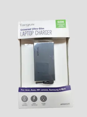 425-3187-001e Targus New 65w Ac Ultra-slim Laptop Charger Apa92us W 5 Interchangeable Tips