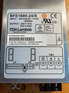 Rfe1600-24 Tdk Tdk-lambda Rfe1600-24/s 24v 67amp Power Supply