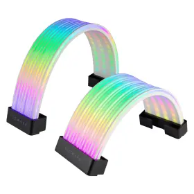 Tecware 810072522887 Flex Rgb Psu Extension Cable Cover Kit Light Up Set For Gpu And Motherboard