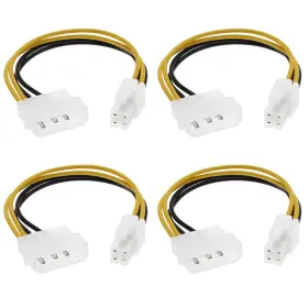 The Lord Of Tools 975956387212 4pcs Desktop Computer Power Supply Converter Cable 4 Pin Mo-lex Male To Atx