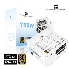Thermalright Kg-750-w Atx White 3.1 Pci-e 5.1 Gold Full Modular Psu