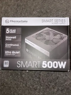 500w Thermaltake 717964402424 Smart 80 Black Certified Psu Continuous Power With 120mm Ultr