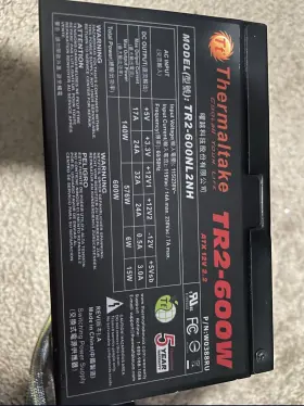 Tr2-600cusrf002015 Thermaltake N1000p00 Tr-600 600w Power Supply
