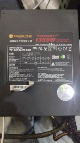 Tp-1350ah3ccs Thermaltake Toughpower Power Supply 1350w Atx For 1000w Gaming Pc