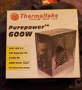 Thermaltake W0129ru Purepower 600w Atx 12v 2.2 Power Supply - Used Very Good Condition