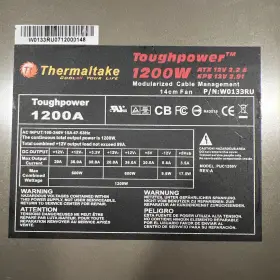 W0133ru Thermaltake W0133 Toughpower 1200a 1200w Power Supply 14cm Fan