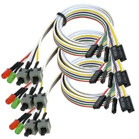 Thtrht 796862621278 3 Pack Desktop Computer Pc Case Power Supply On Off Reset Push Button Switch