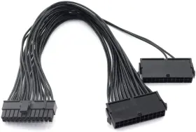 100018 Traovien Sata Cables Dual Psu Power Supply 24-pin Adapter Cable For Atx Motherboard 18