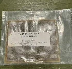 8000-45 Twin Industries Prototyping Board 5 Inch X 4 /0.037 Dia . Holes