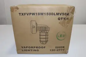 Vpw18w1500lmv50k Txf 18w Led Vaporproof Fixture 5000k 1500 Lumens 120-277v