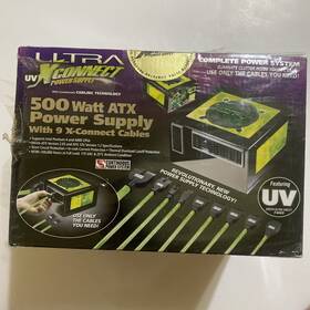 Ultra 022769331553 New Uv X-connect 500 Watt Atx Power Supply System With Cables