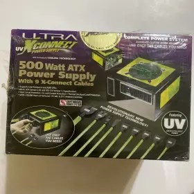 Ultra 022769331553 New Uv X-connect 500 Watt Atx Power Supply System With Cables