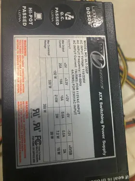 Ult-31839 Ultra V Series Ult-350p Atx Switching Power Supply 350 Watts