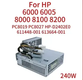Hp-d2402e0 Universal 240w Pc8019 8027 Adapter Hp 6000 6005 6200 8000 8100 8200 Sff Server