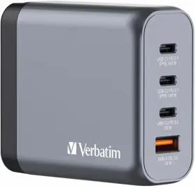32203 Verbatim - 140w 4-port Gan Wall Charger 1 Pack 140 W 120