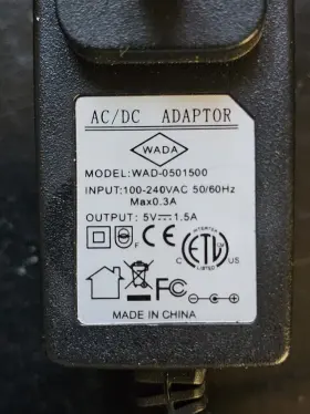 Wad-0501500input Wada Wad0501500 Power Supply Ac/dc Adaptormodel 100-240vac 50/60hzmax