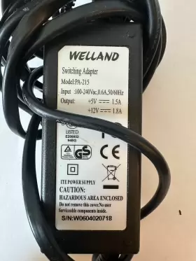 Pa-215 Welland Genuine Power Supply 5/12v 1.5-1.8a Ac Adaptor