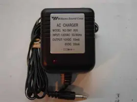 Bat-005 Williams Sound Ac Adapter 10vdc Ma 6vdc 35 Bat 005