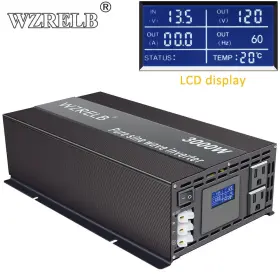 3000w Wzrelb 736542903133 Power Pure Sine Wave Inverter 12v 110v 120v Car Truck Motor Rv Solar Camp