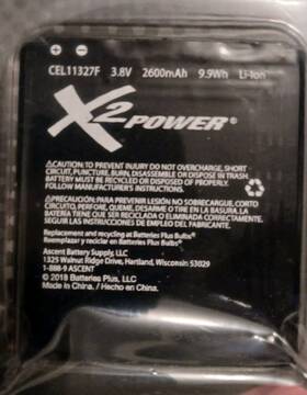 X2power Cel11327f Lithium-ion Battery 3.8v/2600mah/9.9wh Replacement