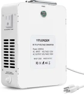 Whjp-2000 Yinleader 2000w Convert 120v To 100v Step Down For Japanese Devices In Usa White