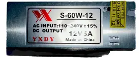 S-60w-12 Yxdy S60w12 12v Dc 5a Psu Power Supply New