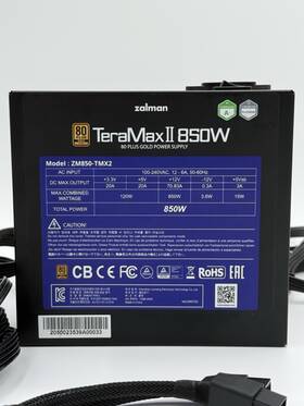 Zalman 823884205008 Teramax 850 80 Plus Gold Certified Power Supply Fully Modular Atx 3.0 Pcie 5.0