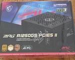 Msi Mpg A1250GS PCIE5 Ii 1250W Atx Modular 80 Plus Gold Power Supply New. Price: $185.00.