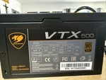Used Vtx 500W Power Supply 80 Plus Bronze. Price: $35.00.