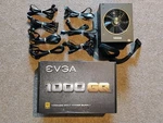 Evga Gq 1000W 80+ Gold Power Supply. Tested. Complete Cables. Excellent Used. Price: $69.50.