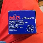 Megania Power Supply Model # MC-7535 New. Price: $11.99.
