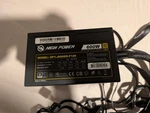 High Power HP1-J600GD-F12S 80 Plus Gold 600W Supply Used. Price: $60.00.