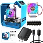 Geeekpi Mini Tower Kit With QC3.0 Power Supply For Raspberry 4, Case New. Price: $41.76.