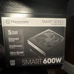 Thermaltake Smart 600W Atx Power Supply 80 Plus Certified Ultra Quiet 120MM Fan New. Price: $29.99.