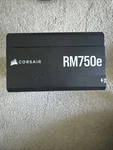 Corsair RM750E (2025) Fully Modular 750W Power Supply Cables Included, Black Used. Price: $55.00.