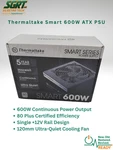 Thermaltake Smart 600W Atx Power Supply 80 Plus Sealed Psu New. Price: $61.89.
