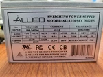 Allied AL-8250SFX 250W Power Supply PS161 Used. Price: $49.99.