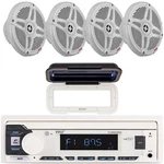 Pyle Usb Radio Marine Receiver With Cover, 4X 6.5" 600W Max Component Speakers New. Price: $252.49.